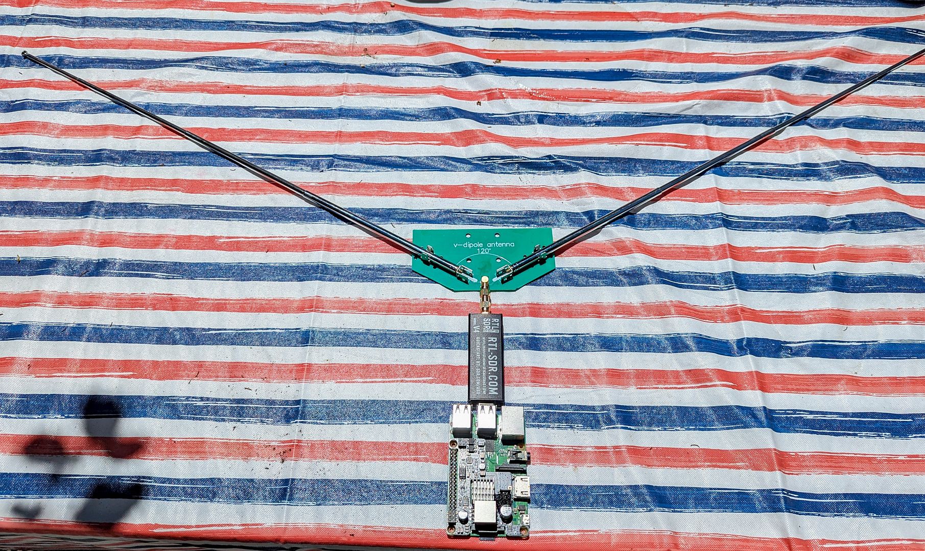 KC1OCA horizontal V dipole (VHF)